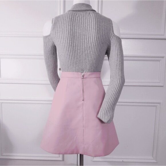 J CREW Pleated High Waisted Skater Skirt in Light Bubblegum Pink- Size 0… - Picture 8 of 15